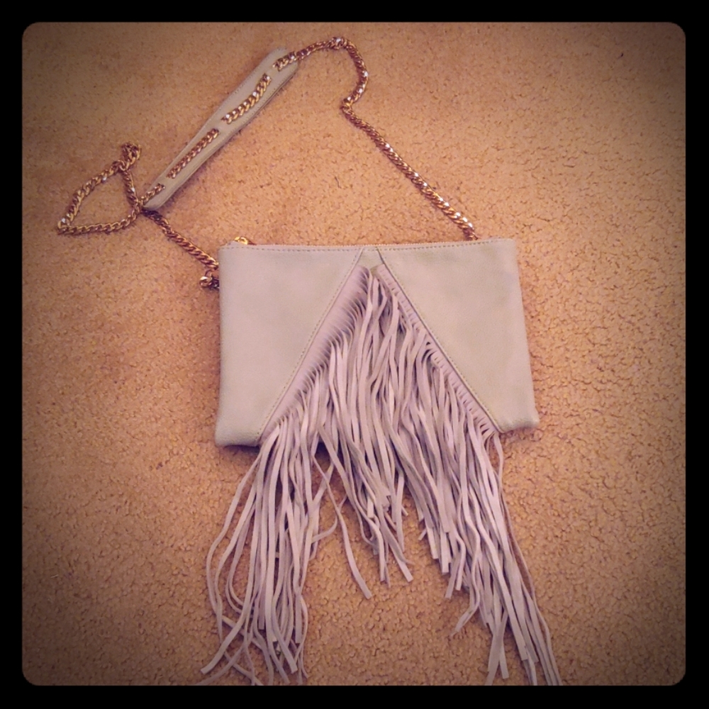 Fringe cross body purse